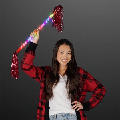 Custom LED Candy Cane Baton for Twirling, 21" - Multicolor Custom LED Candy Cane Baton for Twirling, 21" - Multicolor