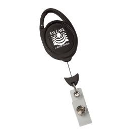 Custom Clip-On Secure-A-Badge - Black