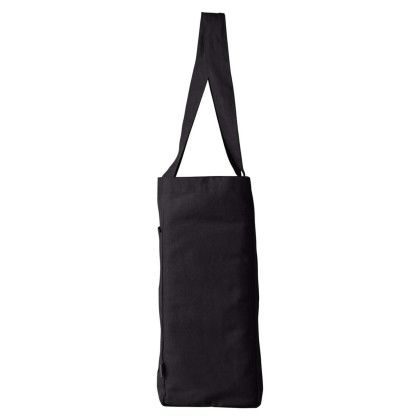 Custom Econscious Reclaimist Everywhere Tote - Black Side View Custom Econscious Reclaimist Everywhere Tote - Black Side View
