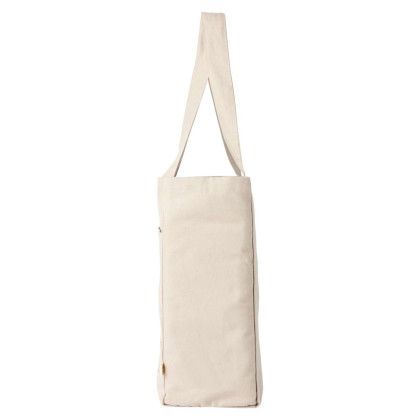Custom Econscious Reclaimist Everywhere Tote - Natural Side View Custom Econscious Reclaimist Everywhere Tote - Natural Side View