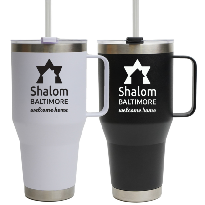 Custom 40 oz Mega Tumbler with Handle - All Colors Custom 40 oz Mega Tumbler with Handle - All Colors