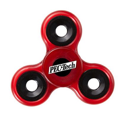 Custom Safety Spin-It Stress Reliever - Translucent Red Custom Safety Spin-It Stress Reliever - Translucent Red