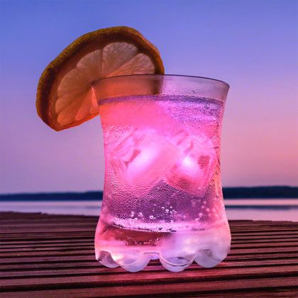 Custom Inspiration Ice Cube Pink Lights, Patent D650,121 - Lifestyle View Custom Inspiration Ice Cube Pink Lights, Patent D650,121 - Lifestyle View