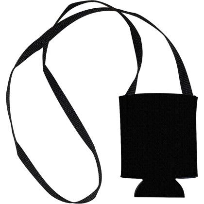 Custom American Made Hands-Free Can Cooler - Black Custom American Made Hands-Free Can Cooler - Black