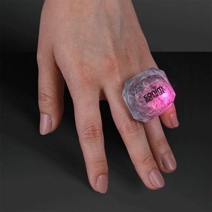 Custom LED Multicolor Deluxe Gem Rings - In Use 