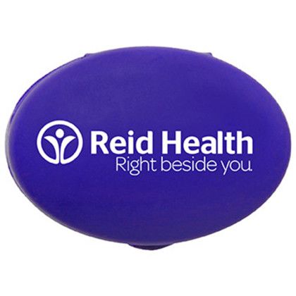 Custom Oval Pill Box - Blue 