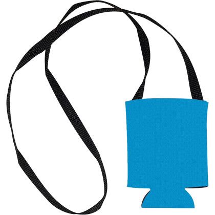 Custom American Made Hands-Free Can Cooler - Neon blue Custom American Made Hands-Free Can Cooler - Neon blue