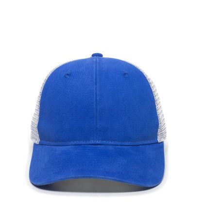 Custom Ladies Fit with Pony Tail Hat - Royal/White Custom Ladies Fit with Pony Tail Hat - Royal/White
