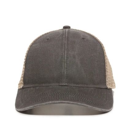 Custom Ladies Fit with Pony Tail Hat - Black/Tea stain Custom Ladies Fit with Pony Tail Hat - Black/Tea stain