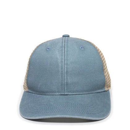 Custom Ladies Fit with Pony Tail Hat - Coastal blue/Tea stain Custom Ladies Fit with Pony Tail Hat - Coastal blue/Tea stain