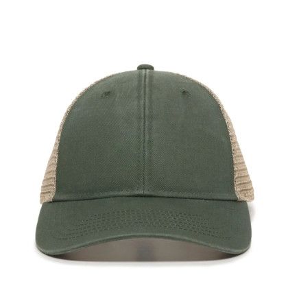 Custom Ladies Fit with Pony Tail Hat - Olive/Tea stain Custom Ladies Fit with Pony Tail Hat - Olive/Tea stain