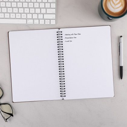 Custom Jot Spot Max Large Notebook - Brown Open View