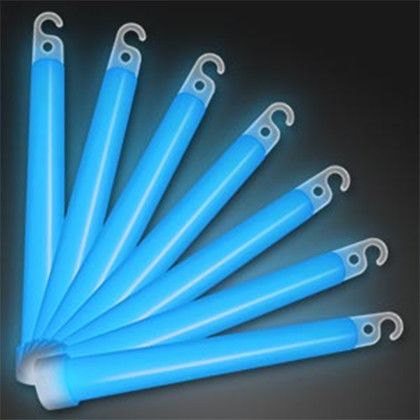Custom 6 inch Blue Glow Sticks - Back View Custom 6 inch Blue Glow Sticks - Back View