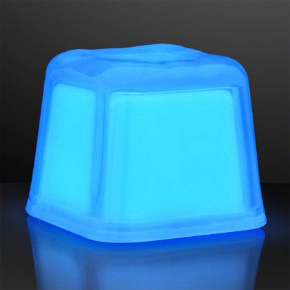 Custom Hollywood Ice Light Up Blue Ice Cubes, Patent D552,633S - Front View 