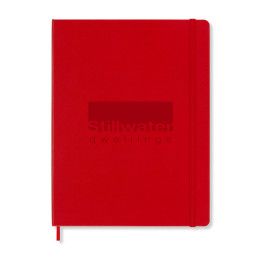 Custom Moleskine Hard Cover Ruled X-Large Notebook - Scarlet Red Custom Moleskine Hard Cover Ruled X-Large Notebook - Scarlet Red