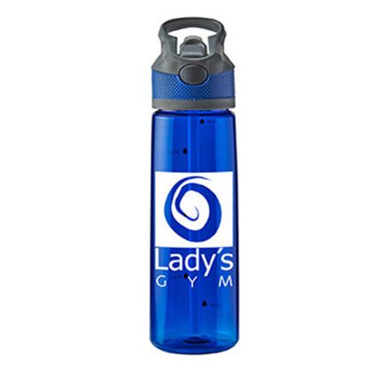 Custom 28 oz On The Go Tritan Bottle - Translucent Blue