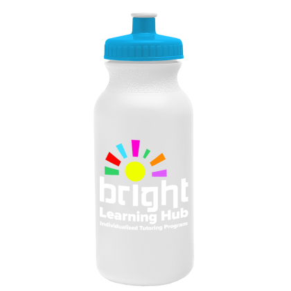 Full Color Customized Sport Bottle 20 Oz White Lid | Promotional Water Bottle