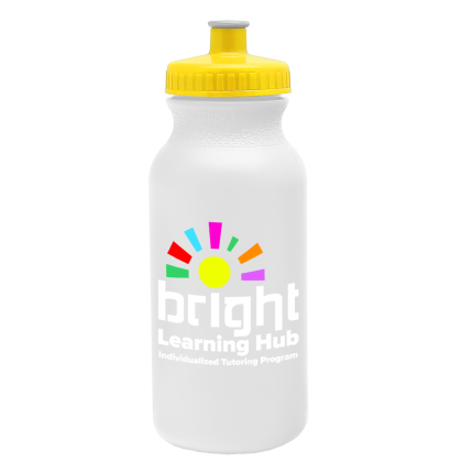 Full Color Customized Sport Bottle 20 Oz White Lid | Promotional Water Bottle
