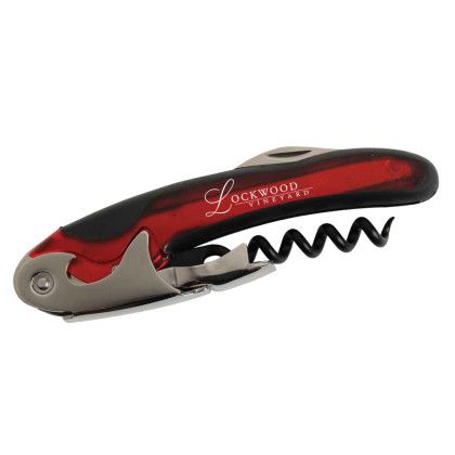 Custom Bordeaux Wine Opener - Translucent Red Custom Bordeaux Wine Opener - Translucent Red