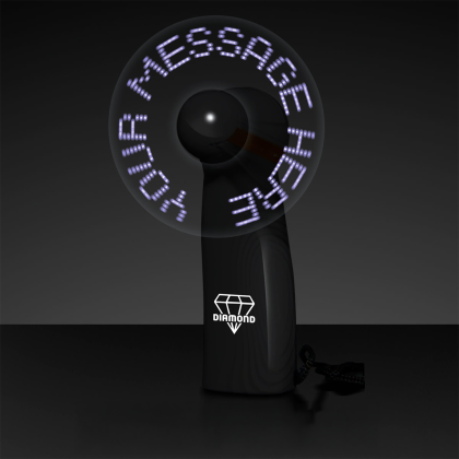 Custom Pre-Programmed Black Mini Fans with White LEDs - In Use 