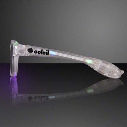Custom Multicolor Cool Shades LED Party Glasses - Side view