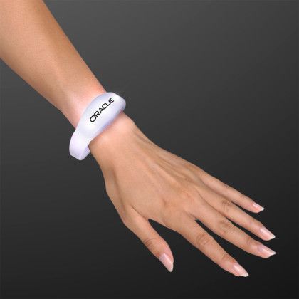 Custom White LED Flashing Sound Activated Bracelets - In use Custom White LED Flashing Sound Activated Bracelets - In use
