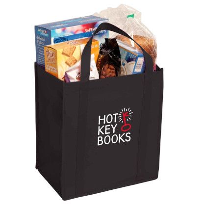Custom Non-Woven Grocery Tote - Black