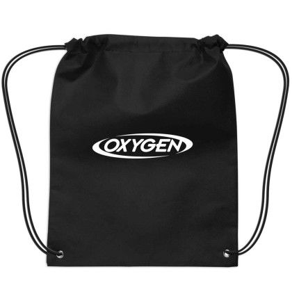 Custom Small Non-Woven Drawstring Backpack - Black Custom Small Non-Woven Drawstring Backpack - Black