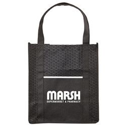 Custom Riptide Non-Woven Grocery Tote - Black Custom Riptide Non-Woven Grocery Tote - Black