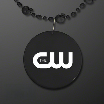Custom Black Football Helmet Bead Necklaces with Black Medallion (NON-LIGHT UP) Custom Black Football Helmet Bead Necklaces with Black Medallion (NON-LIGHT UP)