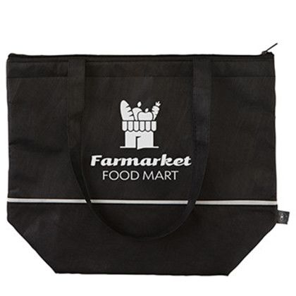 Custom rPET Non-Woven Cooler Tote - Black