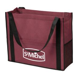 Custom Chandler Non-Woven Mesh Tote - Burgundy Custom Chandler Non-Woven Mesh Tote - Burgundy