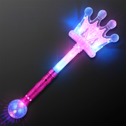 Custom Light Up Toy Crown Wand 17.2 - Front View Custom Light Up Toy Crown Wand 17.2 - Front View