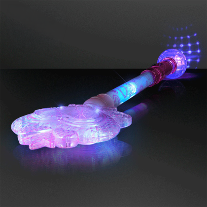 Custom Big Light Up Heart Princess Wand 22.5" - Side View Custom Big Light Up Heart Princess Wand 22.5" - Side View