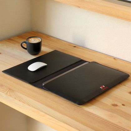 Custom Travlr Laptop Sleeve - Black Open View Custom Travlr Laptop Sleeve - Black Open View