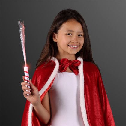 Custom  Candy Cane Wands, Fiber Optic White Lights - Lifestyle