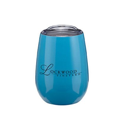 Custom Vino Stainless Steel Stemless Wine Glass - Sky blue Custom Vino Stainless Steel Stemless Wine Glass - Sky blue