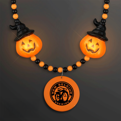 Custom LED Hocus Pocus Pumpkins Beads with Medallion Custom LED Hocus Pocus Pumpkins Beads with Medallion