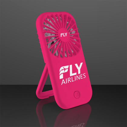 Custom Magenta Pink Fan with Kickstand, 2-Speed, Non-Light Up 