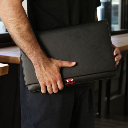 Custom Travlr Laptop Sleeve - Black Lifestyle View Custom Travlr Laptop Sleeve - Black Lifestyle View