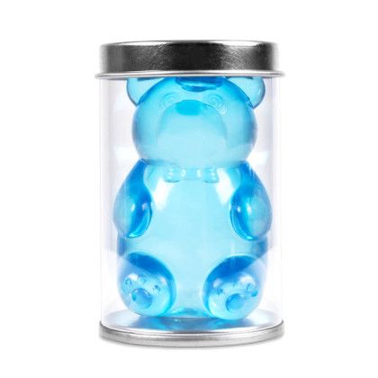 Custom Blue JellyDoh Squish Bear with Logo Custom Blue JellyDoh Squish Bear with Logo