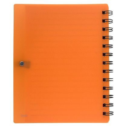 Custom Tri-Pocket Notebook & Pen - Orange Back View Custom Tri-Pocket Notebook & Pen - Orange Back View