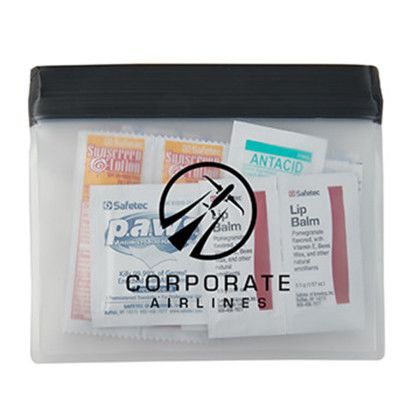 Custom Essential Care PEVA Event Kit - Black In Use Custom Essential Care PEVA Event Kit - Black In Use