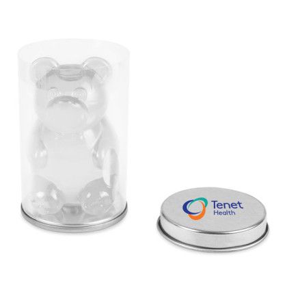 Custom JellyDoh Squish Bear - clear with logo Custom JellyDoh Squish Bear - clear with logo