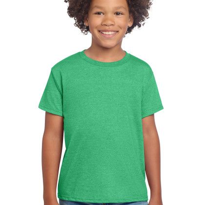 Custom Gildan Youth Softstyle T-Shirt - Heather Irish green
