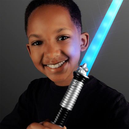 Custom American Sword Saber with Red White & Blue LEDs - Lifestyle View Custom American Sword Saber with Red White & Blue LEDs - Lifestyle View
