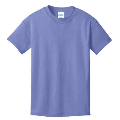 Custom Port & Company Youth Core Cotton Tee - Violet Custom Port & Company Youth Core Cotton Tee - Violet