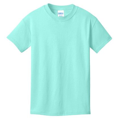 Custom Port & Company Youth Core Cotton Tee - True Celadon Custom Port & Company Youth Core Cotton Tee - True Celadon