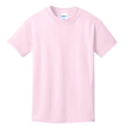 Custom Port & Company Youth Core Cotton Tee - Cherry Blossom Custom Port & Company Youth Core Cotton Tee - Cherry Blossom
