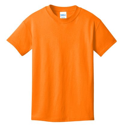 Custom Port & Company Youth Core Cotton Tee - Tennessee Orange Custom Port & Company Youth Core Cotton Tee - Tennessee Orange